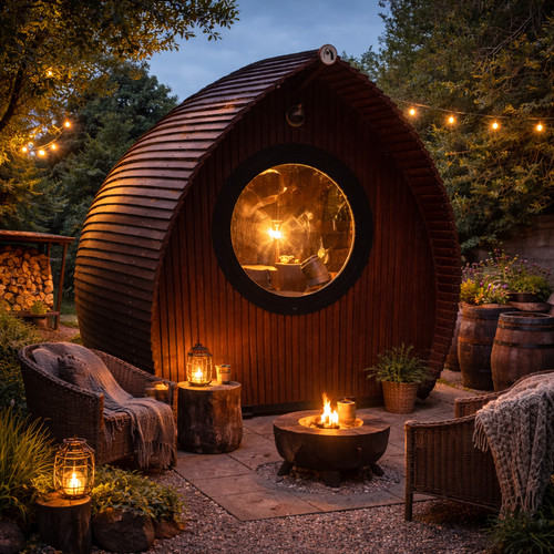 Glamping pod garden - garden, space