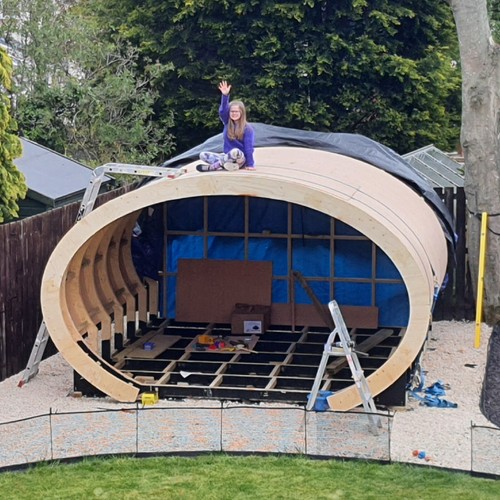 Oval glamping pod garden room - oval,